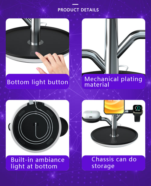 Universal Wireless Charging Stand for iPhone, Apple Watch & AirPods